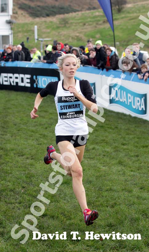 Emily Stewart (GB) during the Internation Womens 3k BUPA Great Edinburgh Cross country.